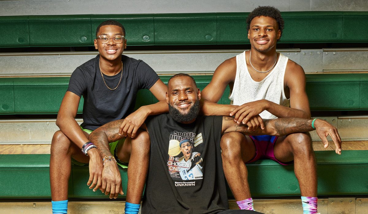 LeBron James and his sons