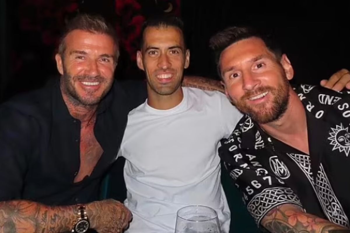 Beckham, Busquets and Messi