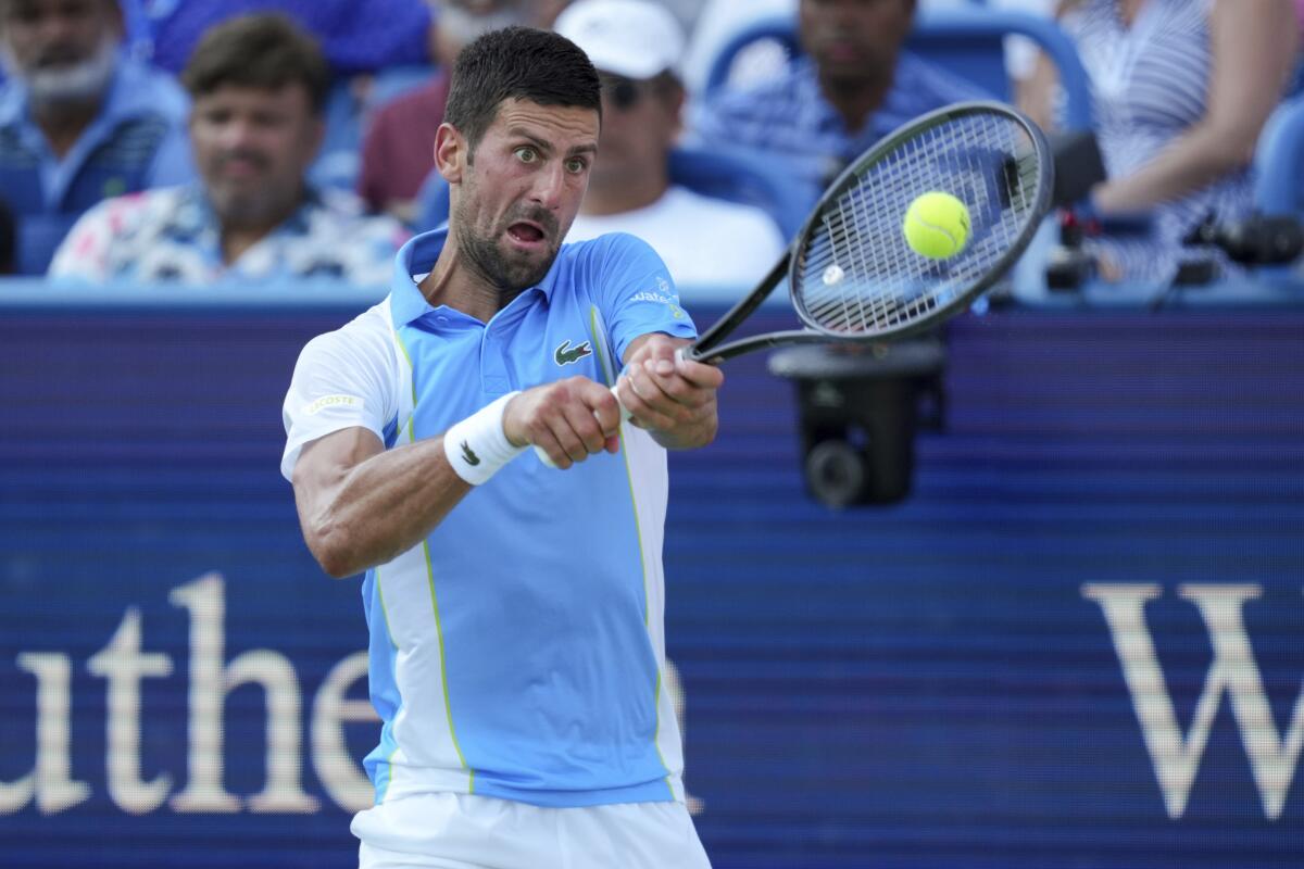 Djokovic via San Diego Union Tribune