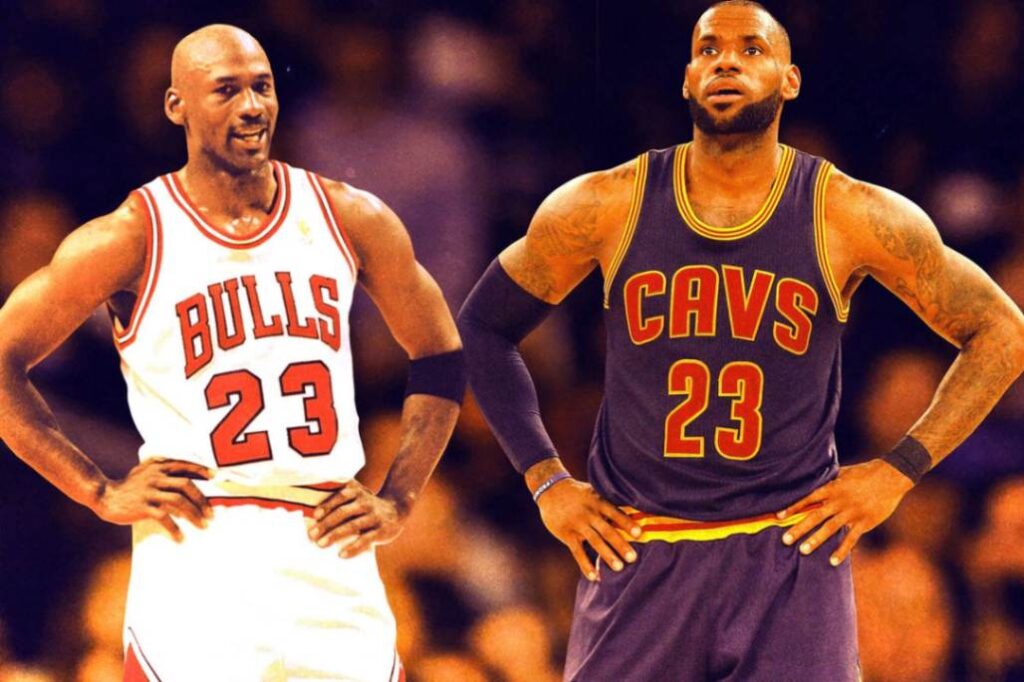 LeBron James and Michael Jordan