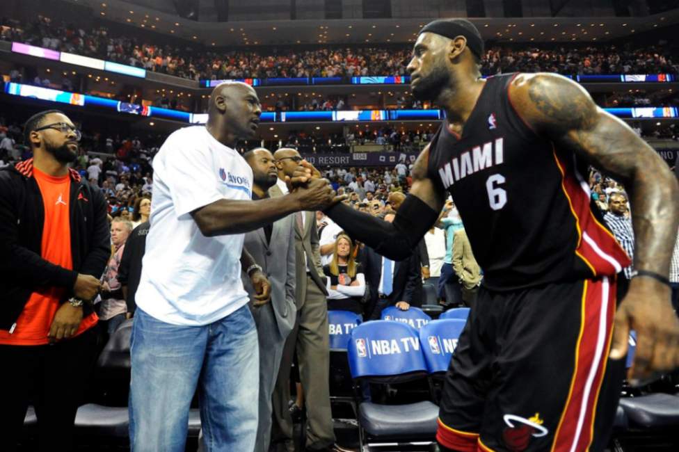 LeBron James and Michael Jordan