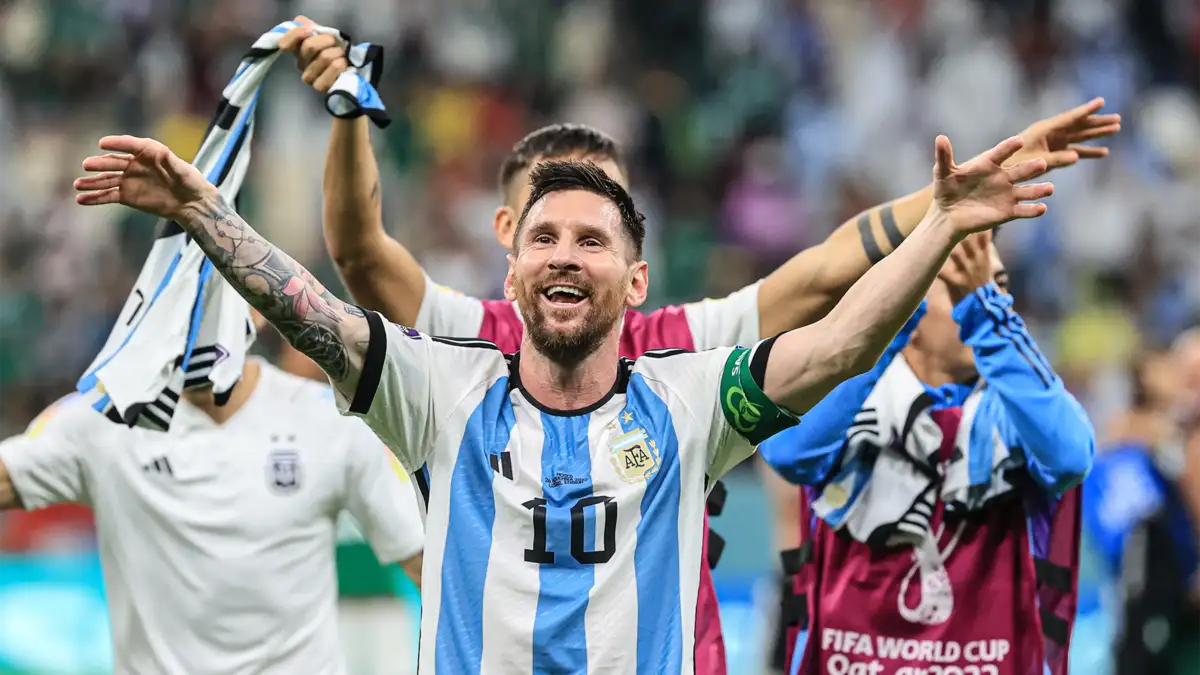 Lionel Messi celebrate Argentina Mexico World Cup 2022 1
