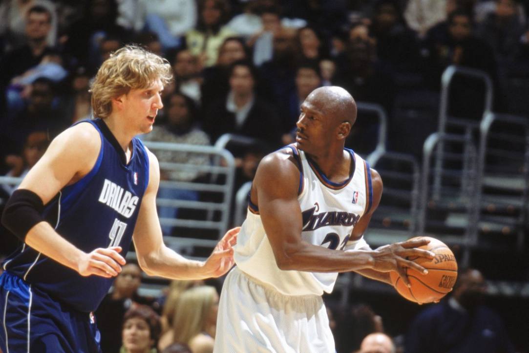 Dirk Nowitzki and Michael Jordan