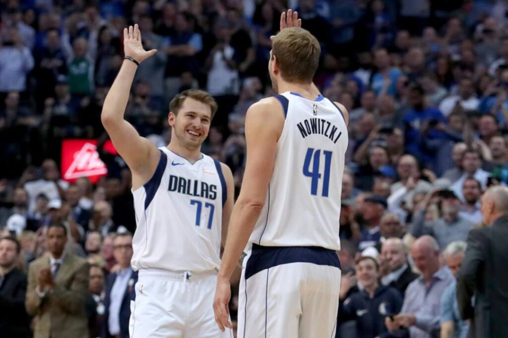 Luka Doncic and Dirk Nowitzki 