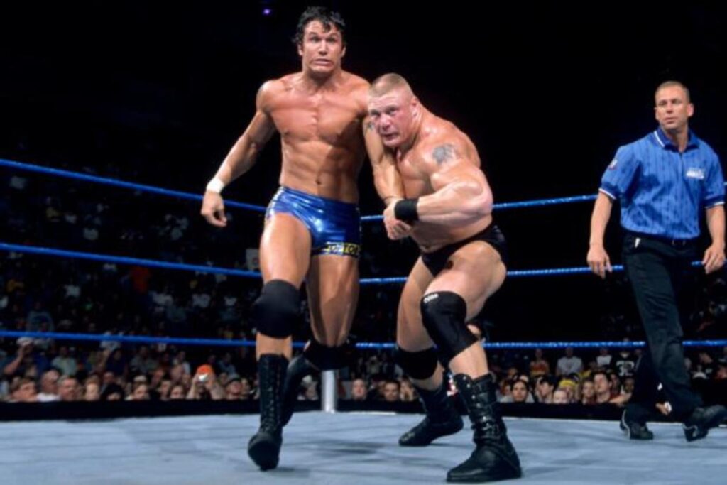 Brock Lesnar and Randy Orton in WWE Ring