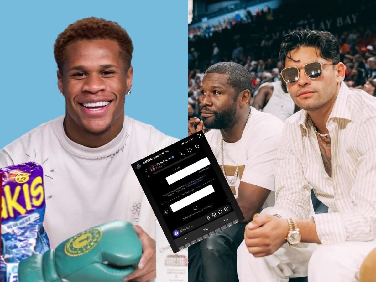 Devin Haney leaks the chat between him and Garcia while "KingRY" partying with Floyd Mayweather