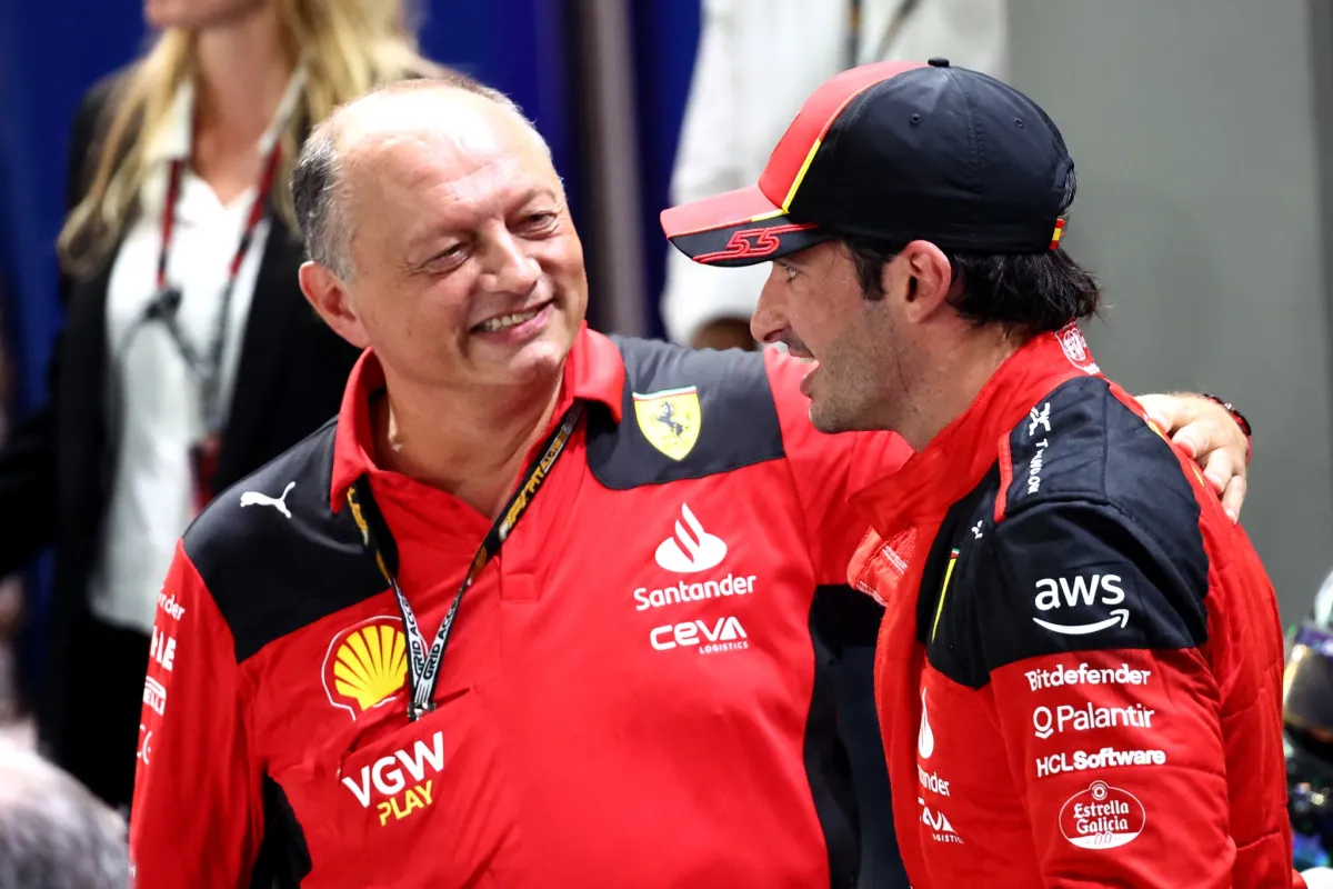 Fred Vasseur and Carlos Sainz