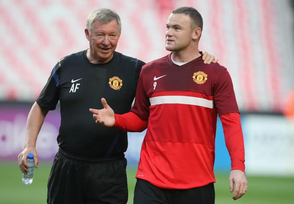 Wayne Rooney and Alex Ferguson