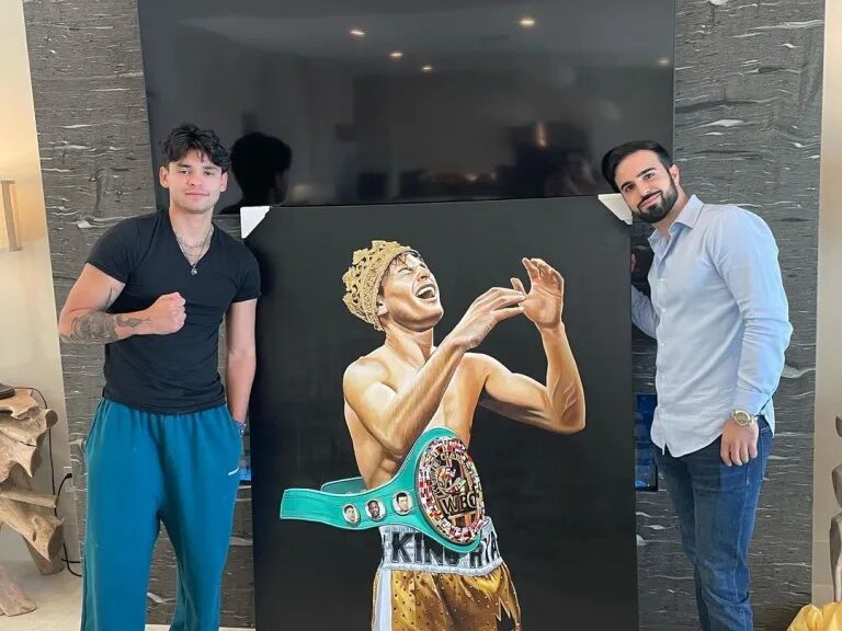 Ryan Garcia in his new house with Agent