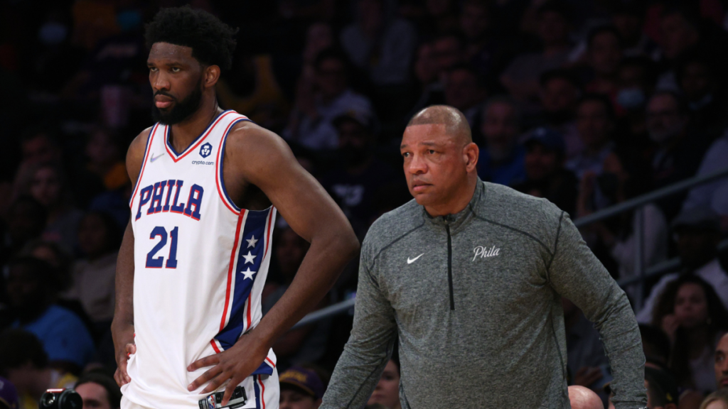 Joel Embiid and Doc Rivers