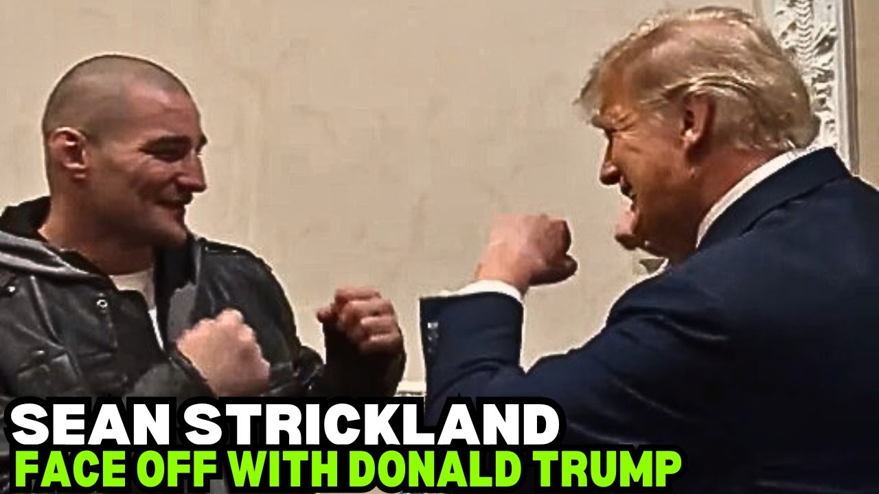Donald Trump and Sean Strickland face off