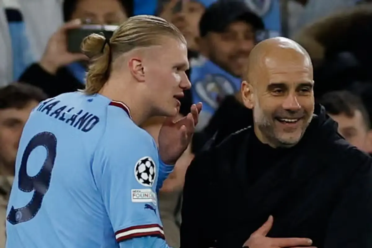 Pep Guardiola urges Erling Haaland to relax