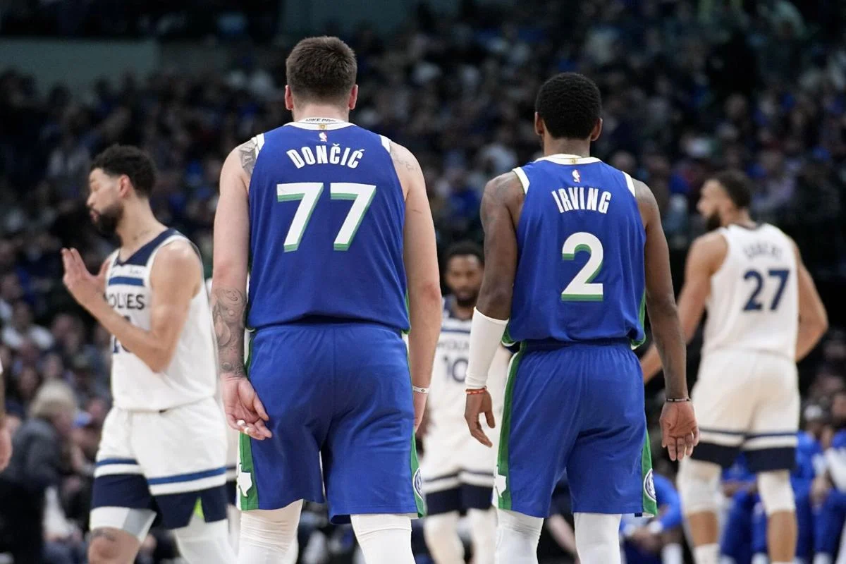 Luka Doncic and Kyrie Irving