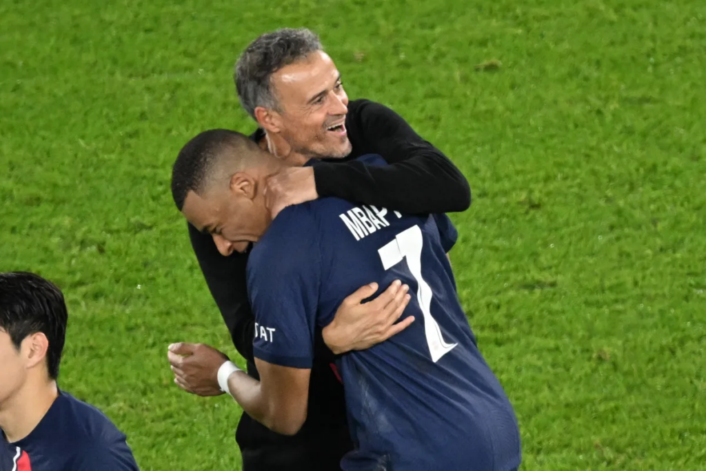 Luis Enrique and Mbappe