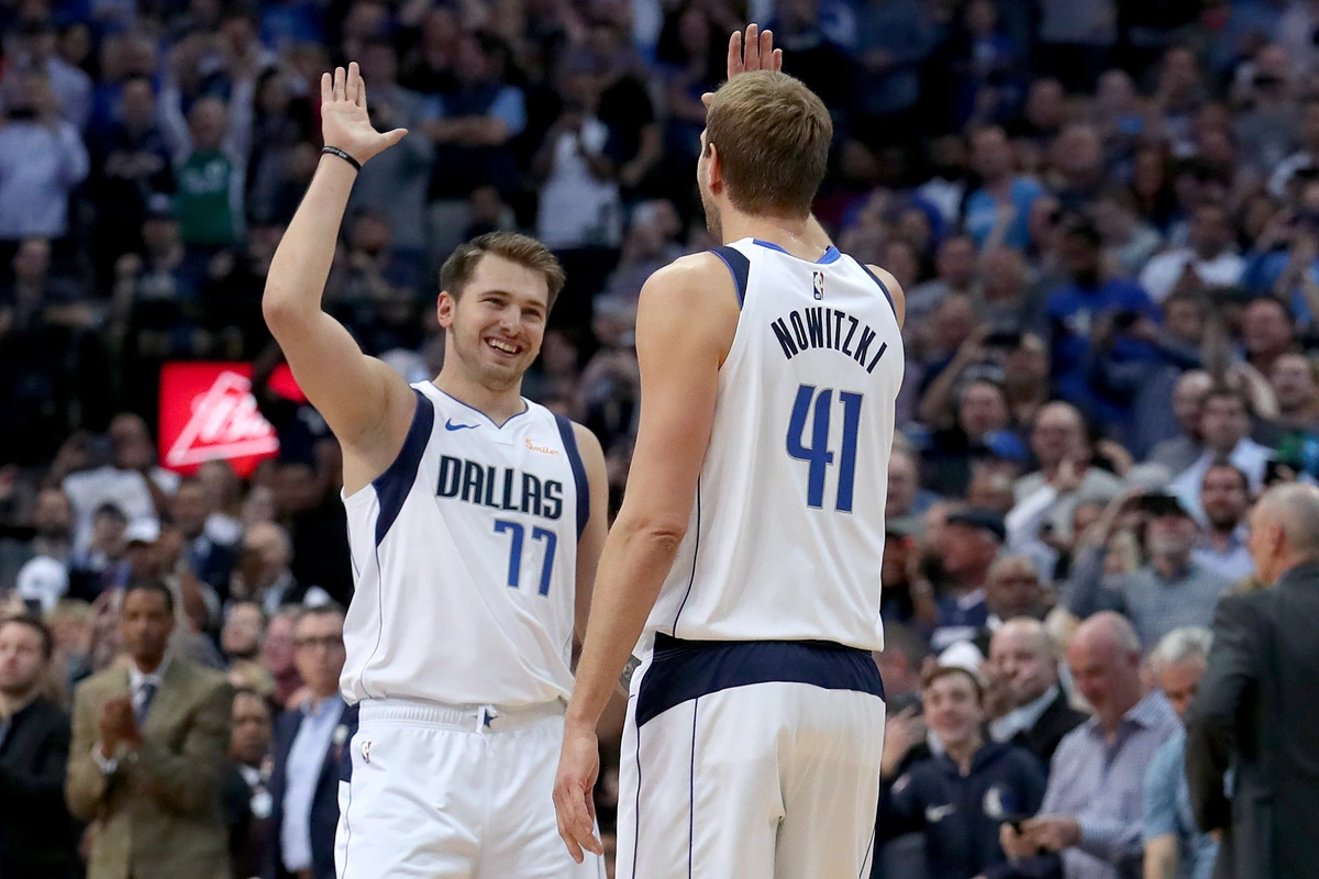 Dirk Nowitzki and Luka Doncic